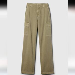 Gap Mid Rise Loose Khaki Cargo Pants Green Size 12P